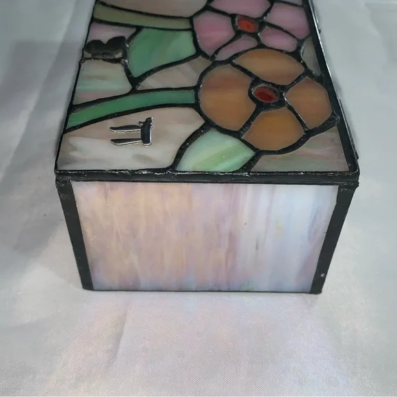 STAINED GLASS Judaica Hebrew Symbol JEWELRY BOX trinket box - Picture 7 of 11
